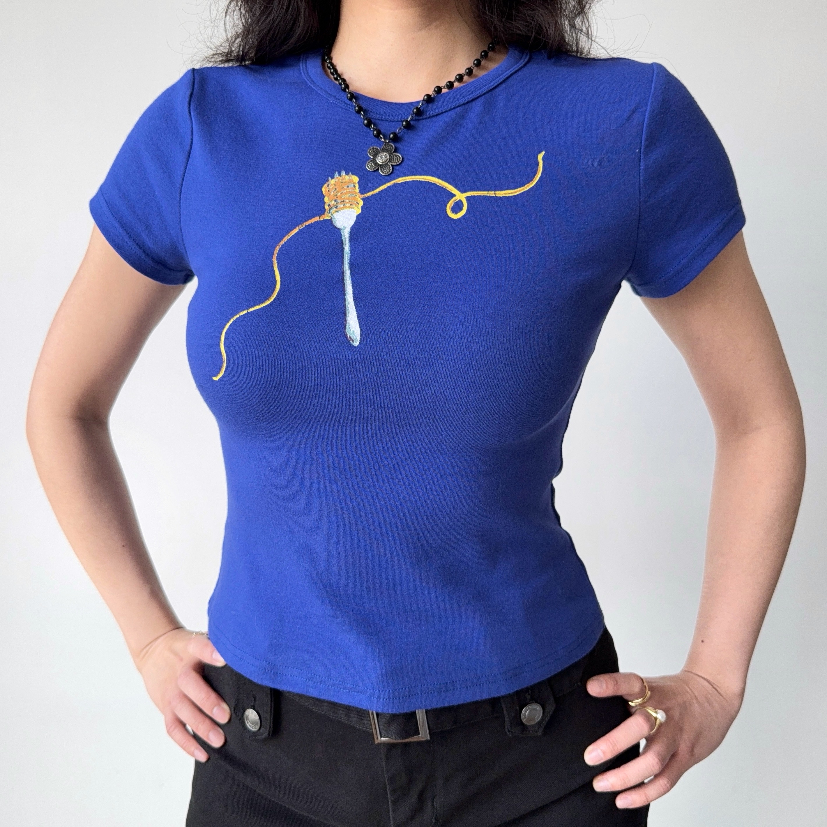 Fun Printed Short Sleeve T-Shirt for Women - European American Style Slim Fit Summer Top, Casual 90s Y2K Fashion