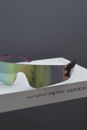 Futuristic Cyberpunk Frameless One-Piece Sunglasses for Trendy Boys and Girls - Ideal for Street Photography and Riding.