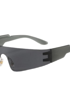 Futuristic Cyberpunk Frameless One-Piece Sunglasses for Trendy Boys and Girls - Ideal for Street Photography and Riding.