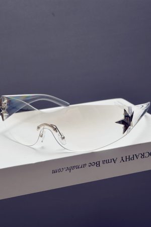 Futuristic Frameless One-Piece Wind Sunglasses for Men and Women, Trendy for Cycling, Hip-Hop, and Partying