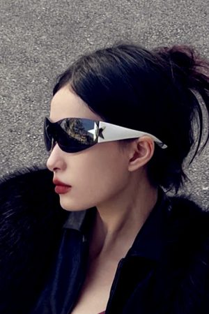 Futuristic Frameless One-Piece Wind Sunglasses for Men and Women, Trendy for Cycling, Hip-Hop, and Partying