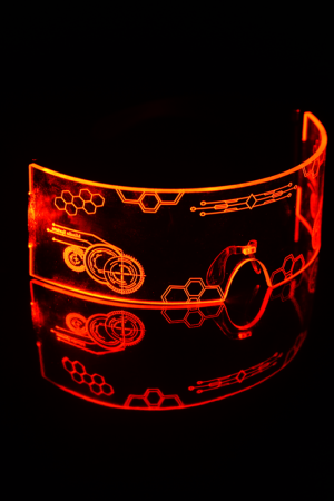 Futuristic LED Glowing Sunglasses - Rechargeable Cyberpunk Party Glasses for Trendy Bar Style