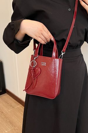 Glossy Phone Bag for Women - Hand-held Minimalist Shoulder Bag, Trendy Summer 2025 Casual Style, Versatile Women's Accessories