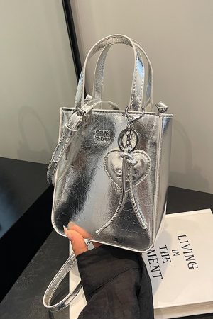 Glossy Phone Bag for Women - Hand-held Minimalist Shoulder Bag, Trendy Summer 2025 Casual Style, Versatile Women's Accessories