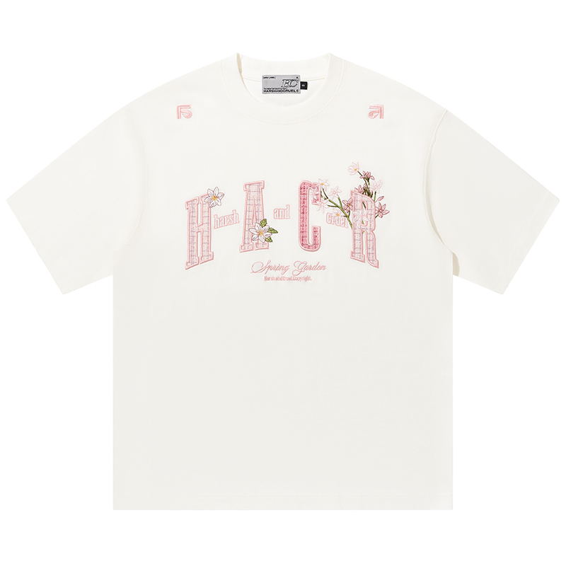 Guava Series Couple Embroidered Patch T-shirt - Casual 90s Style Unisex Tee, Trendy Streetwear for Couples Guava Series Couple Embroidered Patch T-shirt - Casual 90s Style Unisex Tee, Trendy Streetwear for Couples