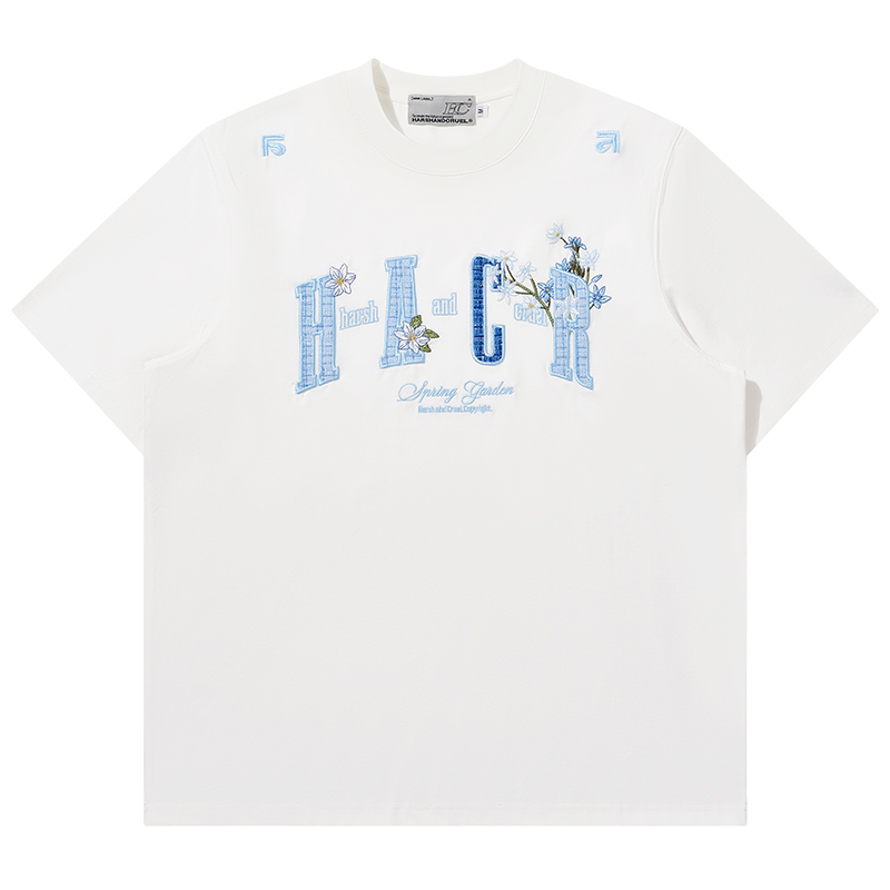 Guava Series Couple Embroidered Patch T-shirt - Casual 90s Style Unisex Tee, Trendy Streetwear for Couples Guava Series Couple Embroidered Patch T-shirt - Casual 90s Style Unisex Tee, Trendy Streetwear for Couples