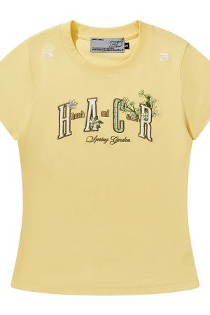 Guava Series Couple Embroidered Patch T-shirt - Casual 90s Style Unisex Tee, Trendy Streetwear for Couples