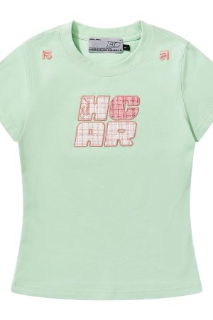 Guava Series Elastic Slim Fit Round Neck Short Sleeve T-Shirt for Women - Casual Fashion Essential for Everyday Wear