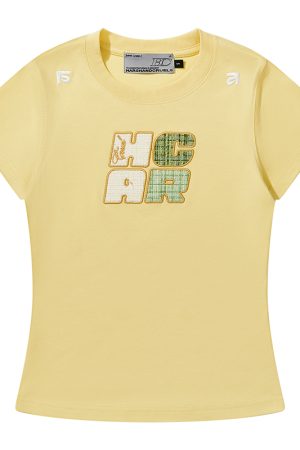 Guava Series Elastic Slim Fit Round Neck Short Sleeve T-Shirt for Women - Casual Fashion Essential for Everyday Wear