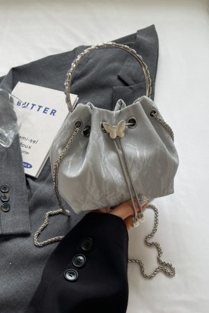 Handheld Drawstring Bucket Bag for Women - Summer 2025 Korean Style INS Minimalist Versatile Shoulder Bag