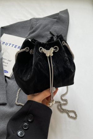 Handheld Drawstring Bucket Bag for Women - Summer 2025 Korean Style INS Minimalist Versatile Shoulder Bag