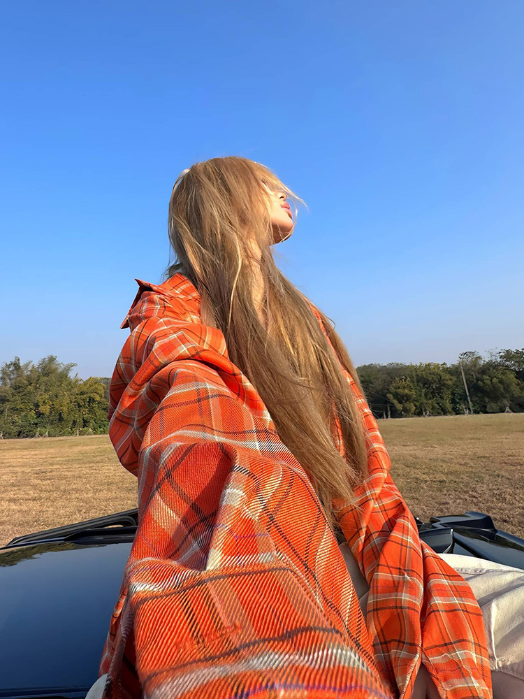 Handmade 2025 Spring Plaid Long Sleeve Shirt Jacket for Unisex - Casual Loose Fit American Style Handmade 2025 Spring Plaid Long Sleeve Shirt Jacket for Unisex - Casual Loose Fit American Style