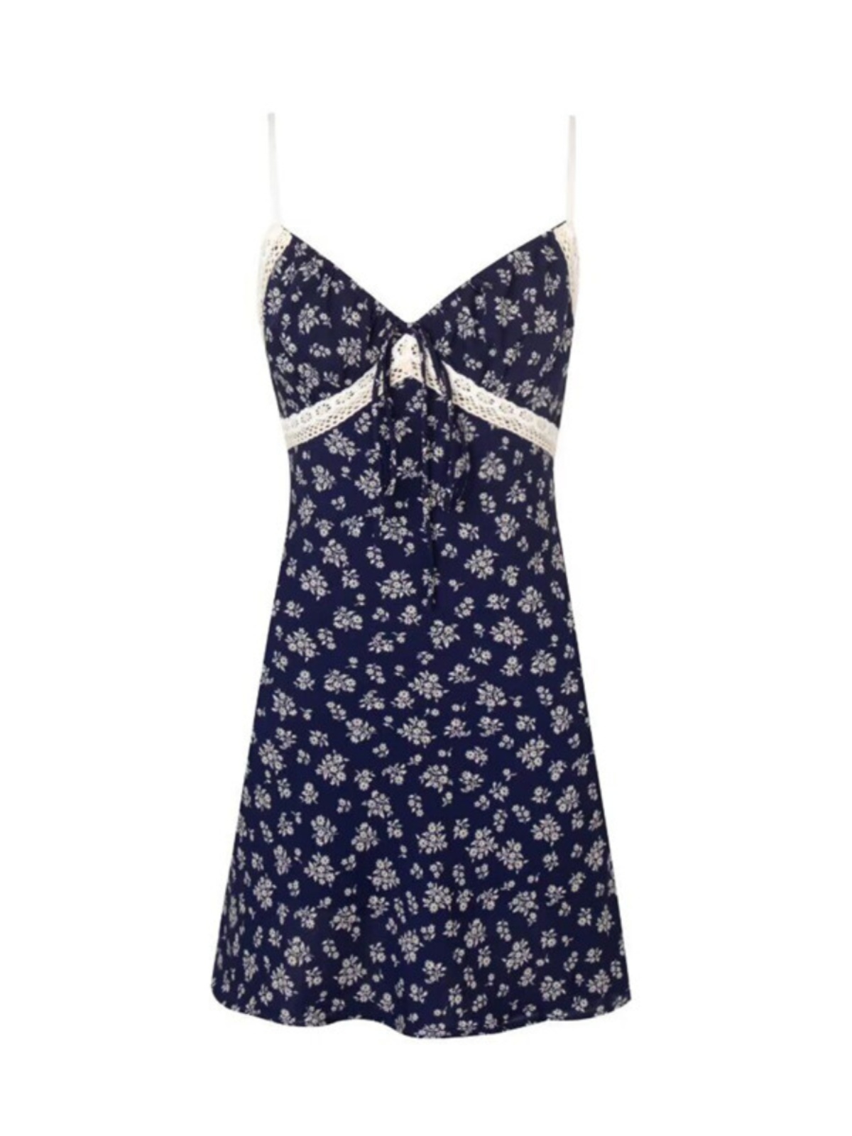 Handmade French Lace V-Neck Floral Camisole Dress - Solid Color Fairy Style for Women, Perfect for Vacation and Summer 2023 Handmade French Lace V-Neck Floral Camisole Dress - Solid Color Fairy Style for Women, Perfect for Vacation and Summer 2023