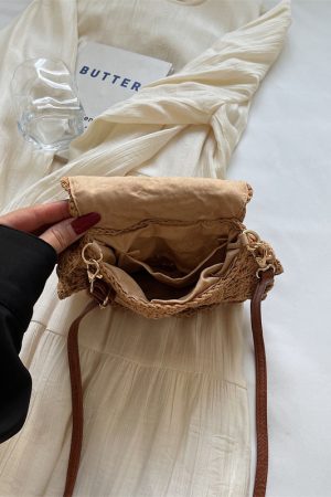 Handmade Knitted Beach Bag for Women â€“ Summer Woven Shoulder Crossbody Bag, 2025 Fashion, Perfect for Seaside Vacation