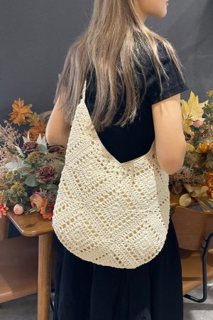 Handwoven Women's Summer Tote Bag - Large Capacity Commuting Shoulder & Crossbody Bag for 2025 Fashion