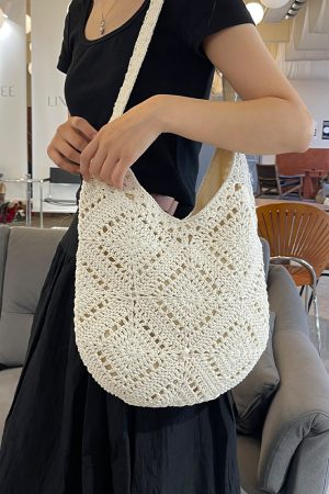 Handwoven Women's Summer Tote Bag - Large Capacity Commuting Shoulder & Crossbody Bag for 2025 Fashion