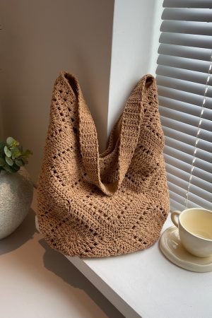 Handwoven Women's Summer Tote Bag - Large Capacity Commuting Shoulder & Crossbody Bag for 2025 Fashion