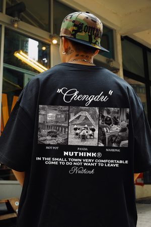 Heavyweight 260g Couple T-shirt for Men, Streetwear Short Sleeve, Summer Loose Fit Plus Size Tee, Trendy 2025 Fashion