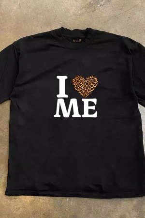 Heavyweight Couple's Loose Short-Sleeve T-Shirt in 260g Pure Cotton - Charitable Upward Hero Design for Men and Women