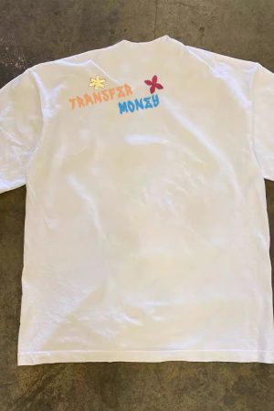 Heavyweight Couple's Loose Short-Sleeve T-Shirt in Pure Cotton - Charitable Design, Casual Streetwear for Men and Women