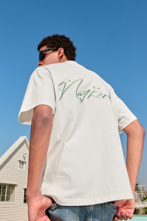 Heavyweight Floral Embroidered Short Sleeve T-Shirt for Men and Women - American Streetwear, Loose Fit, 2025 Summer Style