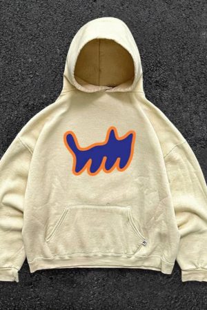 Heavyweight Hooded Sweatshirt with Cartoon Print - 2023 New Style, Loose Fit, Versatile for Students, Casual Streetwear