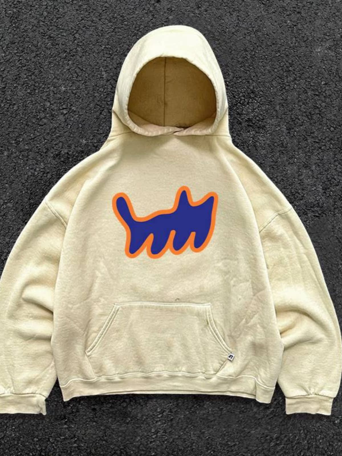 Heavyweight Hooded Sweatshirt with Cartoon Print - 2023 New Style, Loose Fit, Versatile for Students, Casual Streetwear Heavyweight Hooded Sweatshirt with Cartoon Print - 2023 New Style, Loose Fit, Versatile for Students, Casual Streetwear