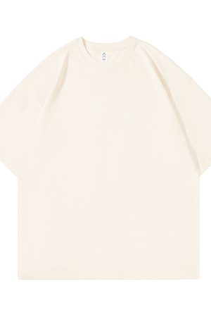 Heavyweight Solid Color Short Sleeve T-Shirt for Men and Women - Plus Size American Streetwear - Summer Casual 2025 Fashion