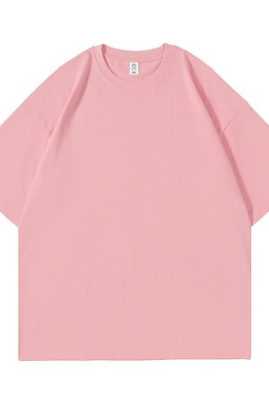 Heavyweight Solid Color Short Sleeve T-Shirt for Men and Women - Plus Size American Streetwear - Summer Casual 2025 Fashion