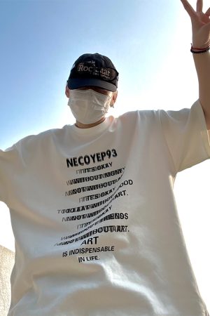 Heavyweight Streetwear Loose Fit Letter Print Short Sleeve T-Shirt for Men - 2025 Summer American High Street Style