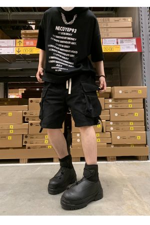 Heavyweight Streetwear Loose Fit Letter Print Short Sleeve T-Shirt for Men - 2025 Summer American High Street Style