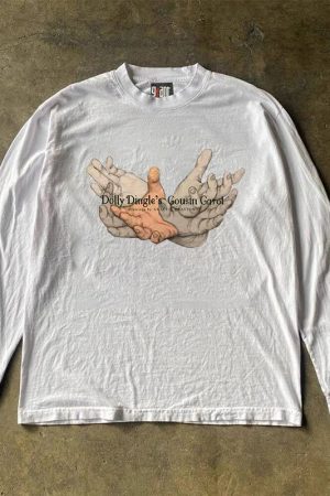 Heavyweight Unisex Long Sleeve T-Shirt for Charity - Hip-Hop Niche Design, Couple Style, 280g Cotton, Streetwear Fashion