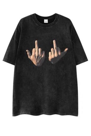 Heavyweight Vintage Washed Cotton Short Sleeve T-Shirt for Women - Hip-Hop Style, Retro Dark Fashion, European & American Trendy Design