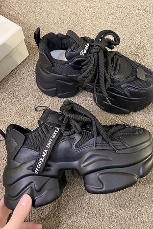 Height-Increasing Dad Shoes for Petite Women - 2024 Autumn Versatile High-Heeled Thick-Soled Platform Sneakers