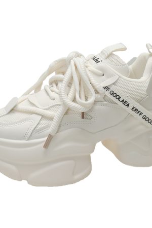 Height-Increasing Dad Shoes for Petite Women - 2024 Autumn Versatile High-Heeled Thick-Soled Platform Sneakers