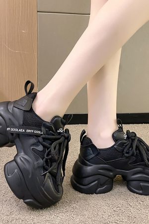 Height-Increasing Dad Shoes for Petite Women - 2024 Autumn Versatile High-Heeled Thick-Soled Platform Sneakers