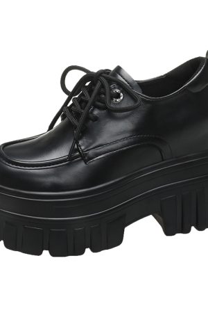 Height-Increasing Women's Patent Leather Platform Loafers - Thick-Soled Spring Autumn Shoes for Short Women