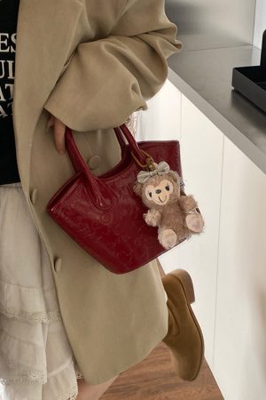 High-End Red Bucket Bag for Women - 2025 Bridal Handbag, Bridesmaid Wedding Crossbody Bag, Elegant Fashion Accessory