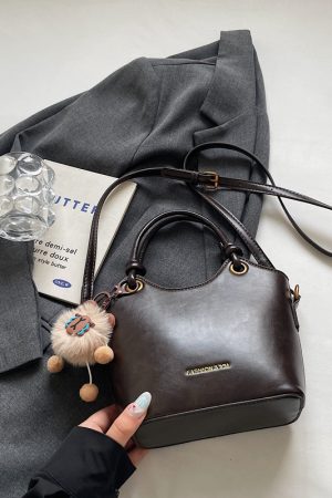 High-End Retro Bucket Handbag for Women - Versatile Textured Crossbody & Shoulder Bag for Summer 2025 Fashion