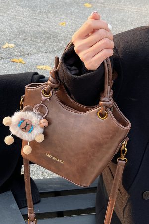 High-End Retro Bucket Handbag for Women - Versatile Textured Crossbody & Shoulder Bag for Summer 2025 Fashion