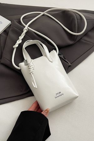 High-End Silver Mini Bag for Women - Lightweight Handheld Crossbody Zipper Bag for Summer 2025, Perfect for Y2K Fashion