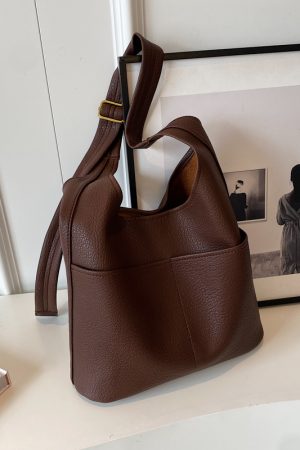 High-End Versatile Bucket Bag for Women - Retro Shoulder Tote with Large Capacity for Spring/Summer 2025 Fashion