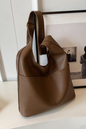 High-End Versatile Bucket Bag for Women - Retro Shoulder Tote with Large Capacity for Spring/Summer 2025 Fashion