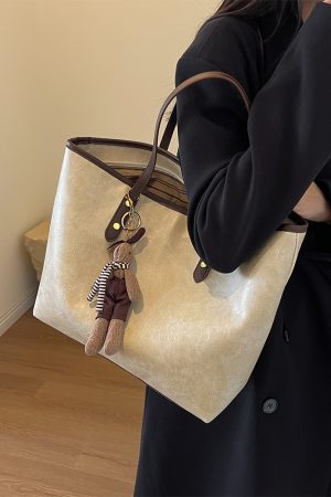 High-End Women's Large Capacity Shoulder Bag - Stylish Spring Summer Commuting Tote for 2025 Fashion