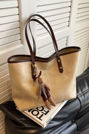 High-End Women's Large Capacity Shoulder Bag - Stylish Spring Summer Commuting Tote for 2025 Fashion