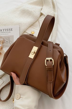 High-End Women's Textured Shell Handbag - Retro Crossbody Bag for Spring Summer 2025 Fashion