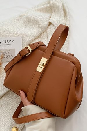 High-End Women's Textured Shell Handbag - Retro Crossbody Bag for Spring Summer 2025 Fashion