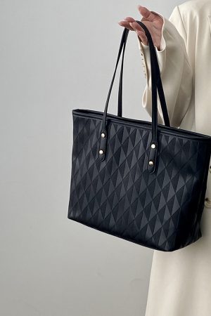 High-End Women's Tote Bag - Versatile Large Capacity Commuter Shoulder Handbag for School & Daily Use
