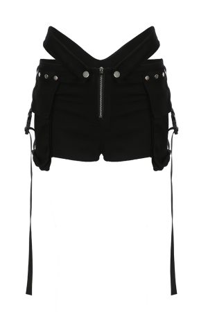 High Energy Motorcycle Cool V-Shaped Waist 3D Pocket Shorts - Slimming Versatile Women’s Work Pants, Trendy Streetwear Style