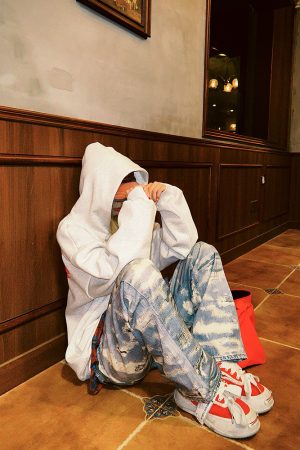 High Street American-Style Ripped Straight Loose Jeans for Men and Women - Fashionable Slim-Fit Wide-Leg Pants